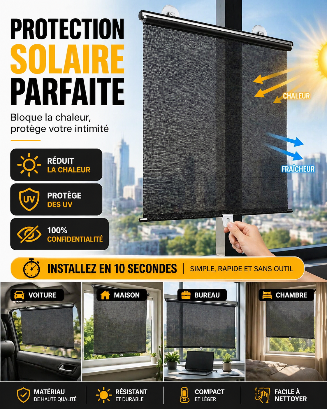 Store Anti-Chaleur & Anti-UV – Confort Instantané