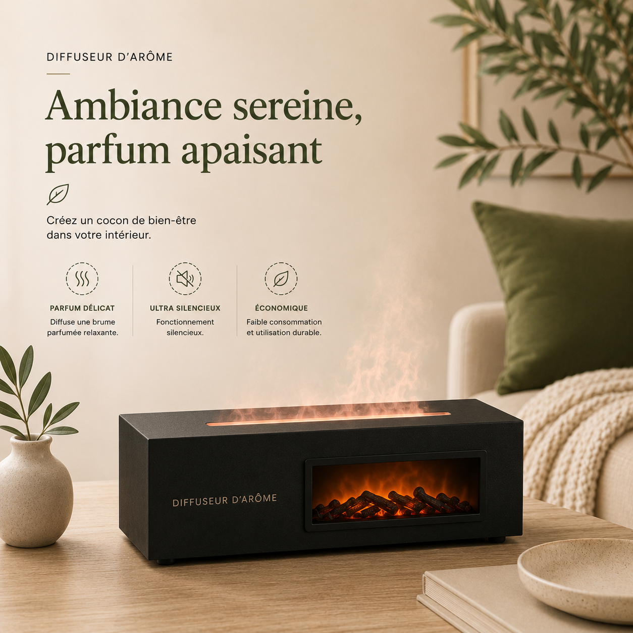 Flame Fireplace aroma diffuser