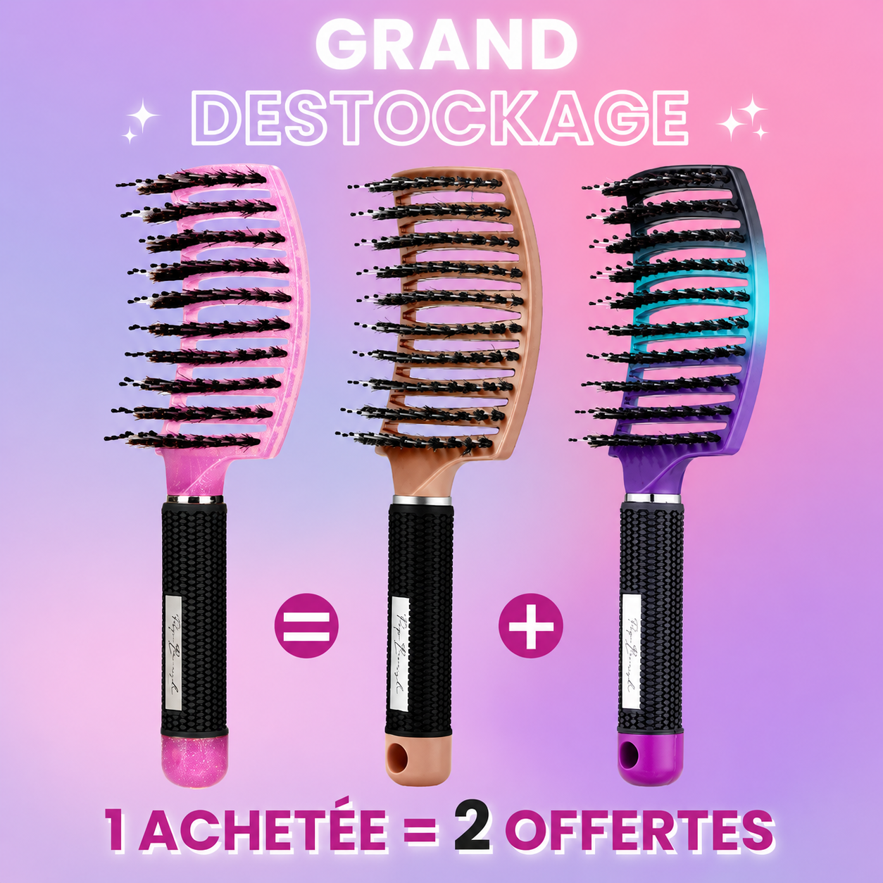 Brosse Magique démélante anti-casse pour adultes et enfants