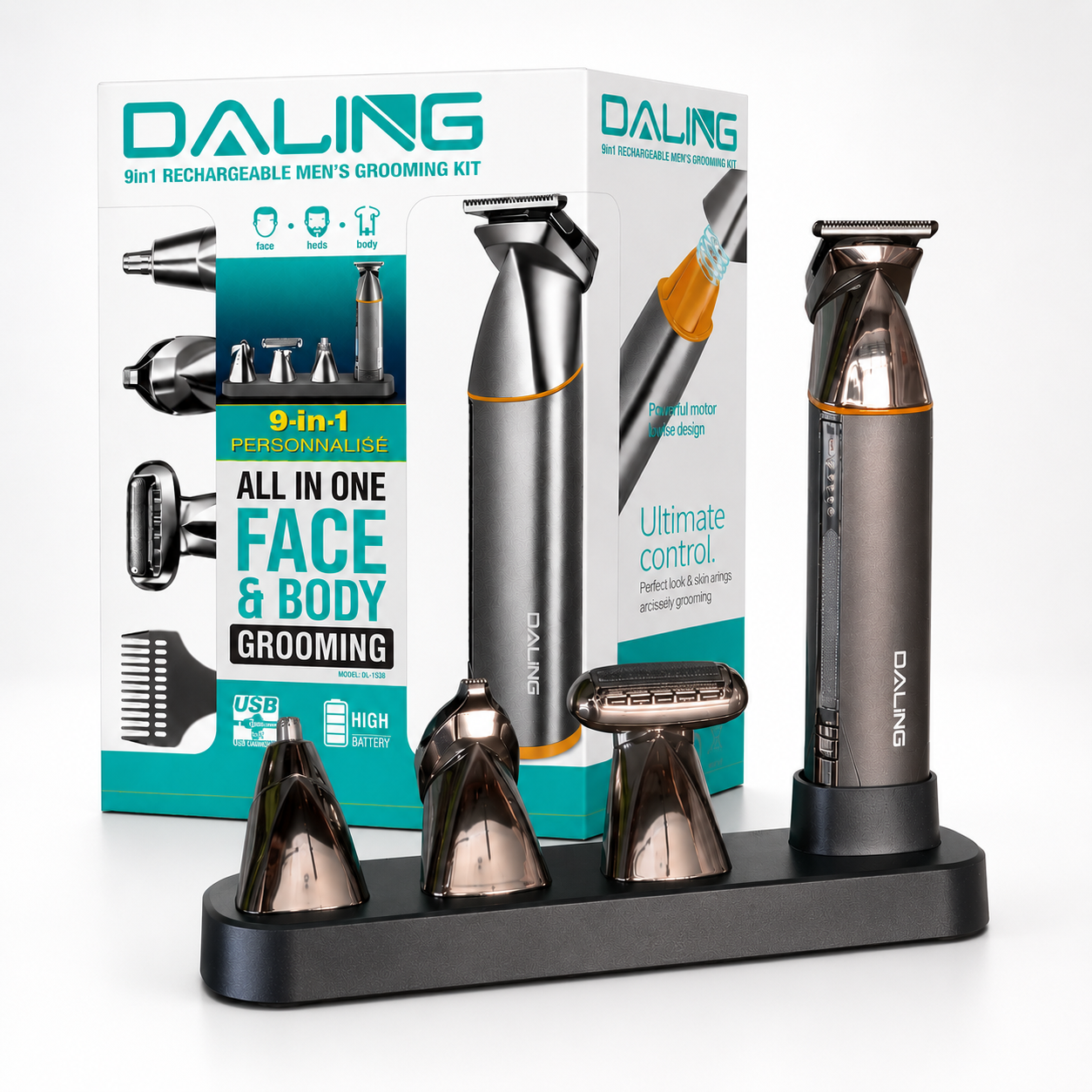Kit de Toilettage 9-en-1 pour hommes DALING