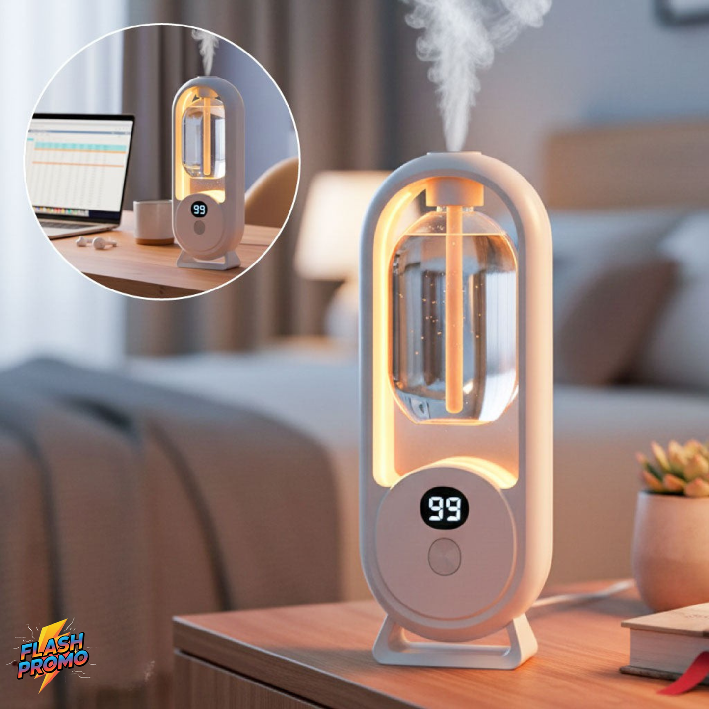 Diffuseur d'huiles essentielles accrochable avec afficheur-minuteur