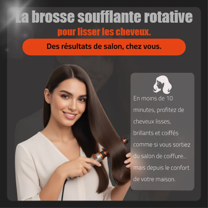 Sèche-cheveux Rotatif 2en1 Premium Kemey®
