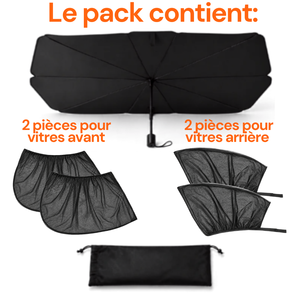 Kit Premium Anti-Chaleur pour Voiture - 5 Pièces
