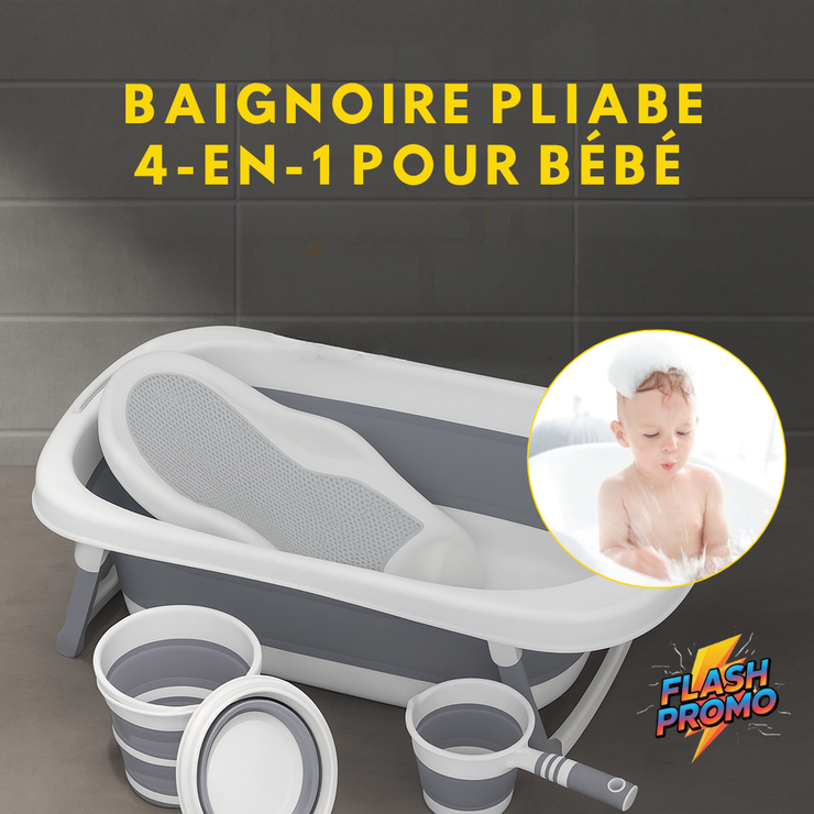 🚿 Baignoire Pliable Bébé | Confort • Sécurité • Pratique