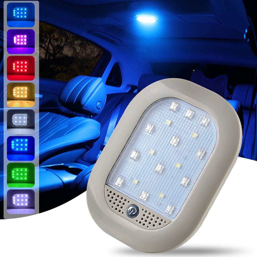 Lumière de plafond pour voiture avec une batterie longue durée et recharge USB