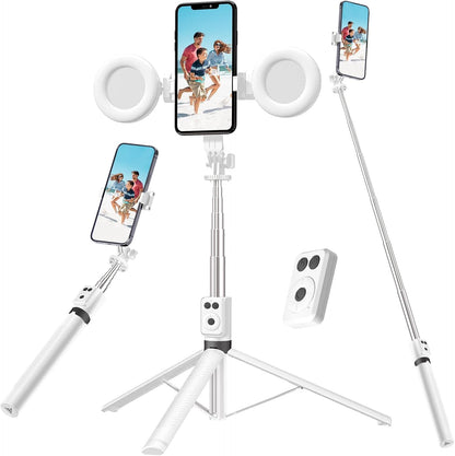 Trépied Professionnel avec commande Bluetooth & 2 Ringlights