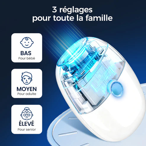 Ponceuse à Ongles Auto - 3 Vitesses Réglables, Silencieuse, LED Intégrée