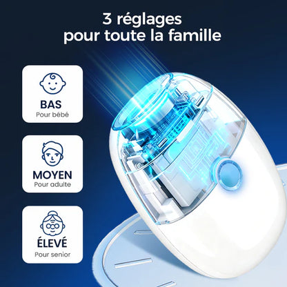 Ponceuse à Ongles Auto - 3 Vitesses Réglables, Silencieuse, LED Intégrée