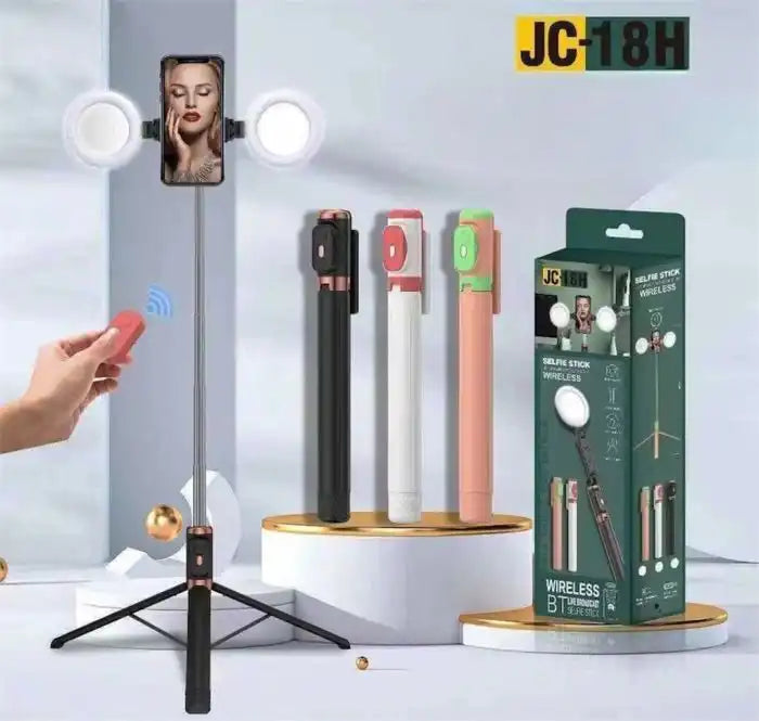 Trépied Professionnel avec commande Bluetooth & 2 Ringlights