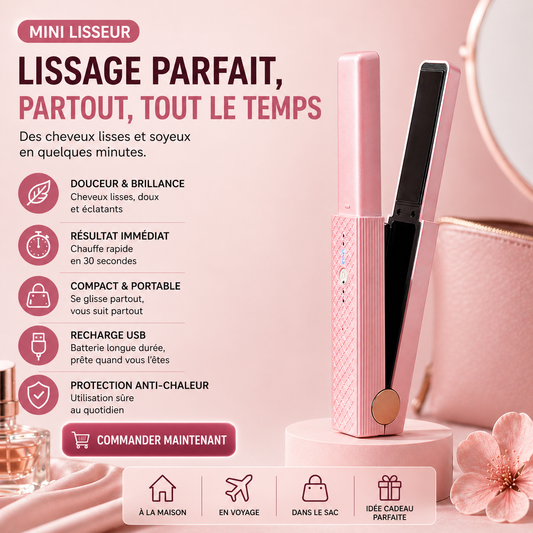 Mini Lisseur Cheveux C-Lyss™ – Compact & Puissant