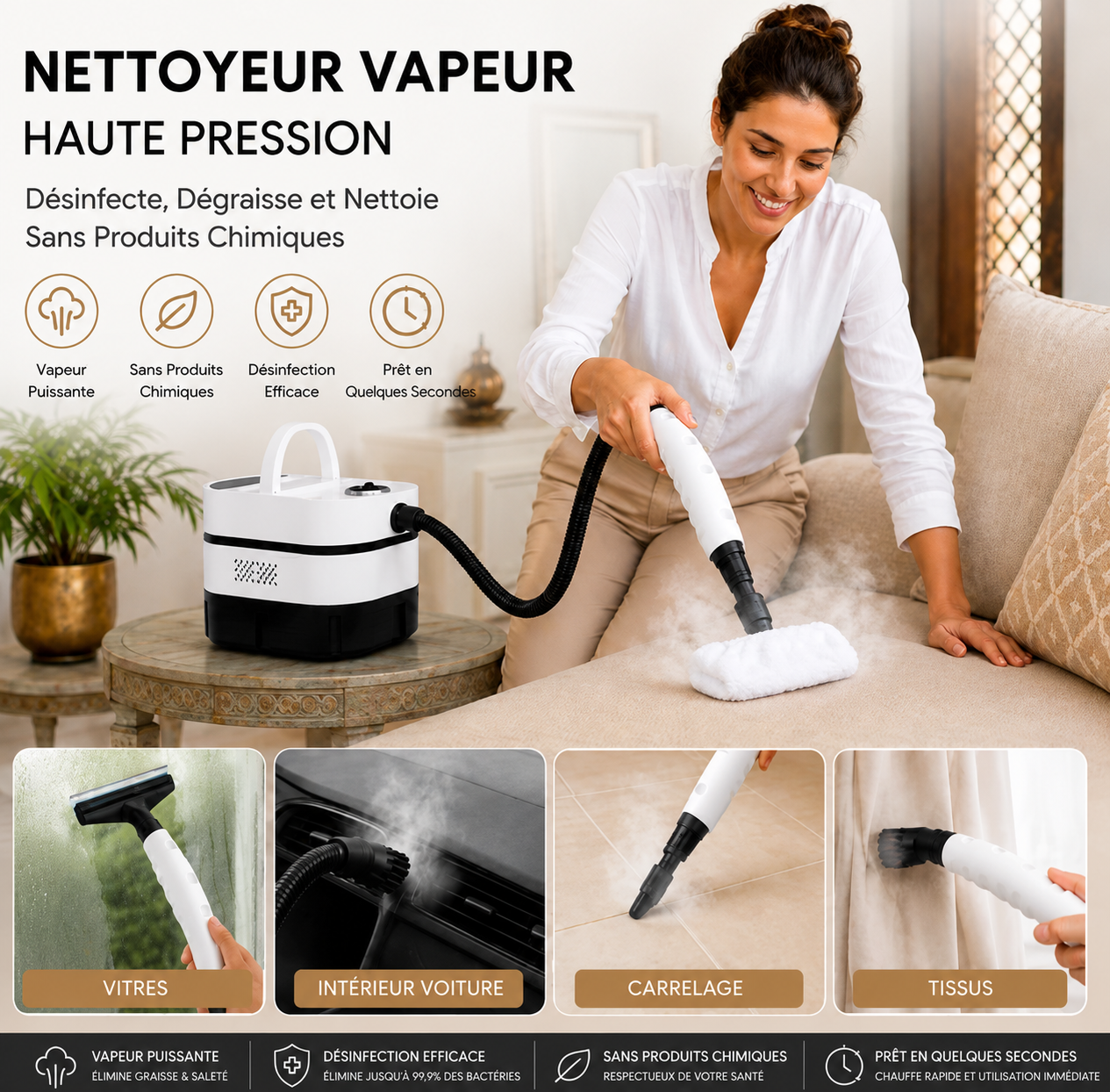 Nettoyeur Vapeur Multifonction Haute Pression
