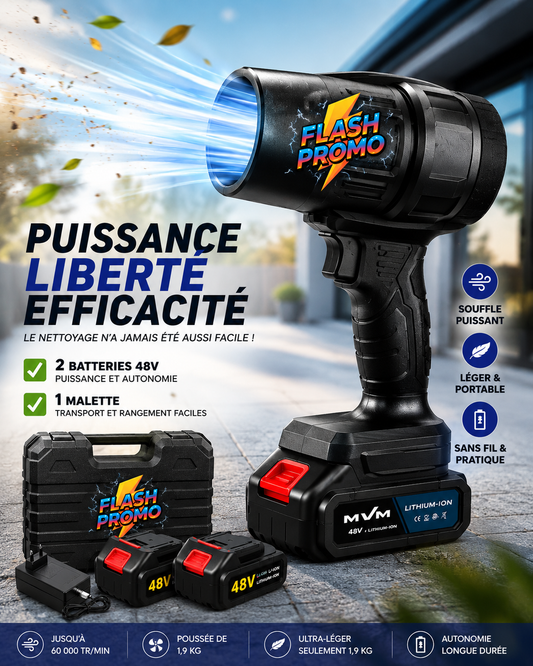 Souffleur à Jet Turbo Portable avec Batterie Lithium 48V