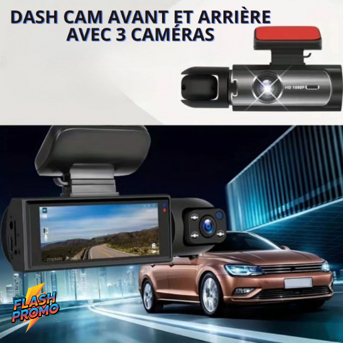Caméra de tableau de bord double objectif – 170° grand angle, vision nocturne HD et surveillance 24h