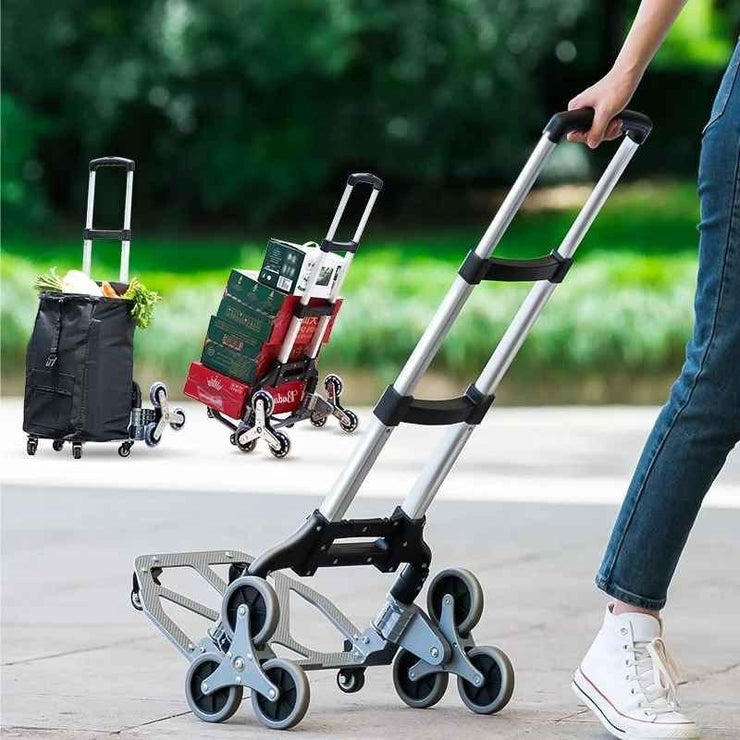 Chariot diable en aluminium  - charge 70kg et câble-attache résistant