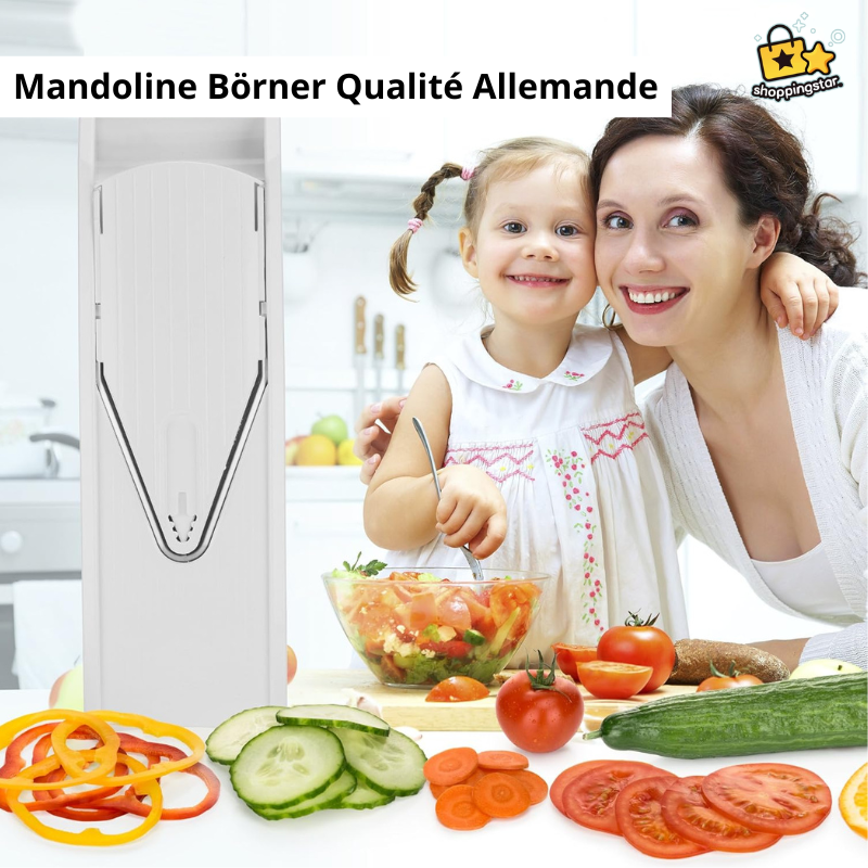 Mandoline Börner V1 ClassicLine – Qualité Allemande pour Fruits et Légumes