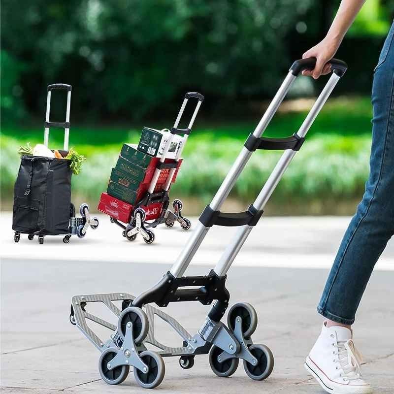 Chariot diable en aluminium  - charge 70kg et câble-attache résistant