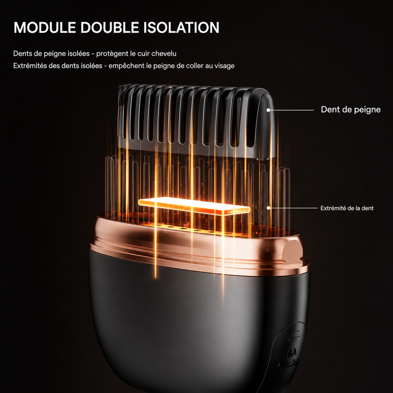 Brosse lissante chauffante portable Blyss™️