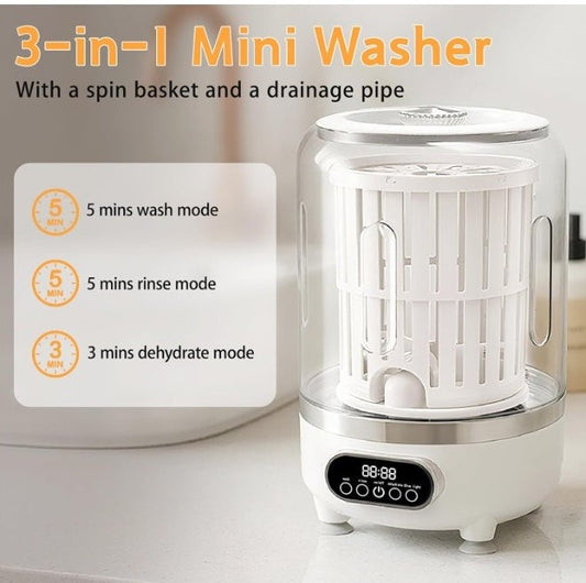 Mini Machine à Laver Portable 2-en-1 Sans Fil IzyWash™ - 3 Litres