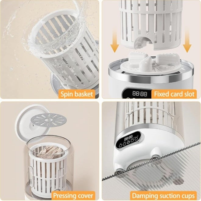 Mini Machine à Laver Portable 2-en-1 Sans Fil IzyWash™ - 3 Litres