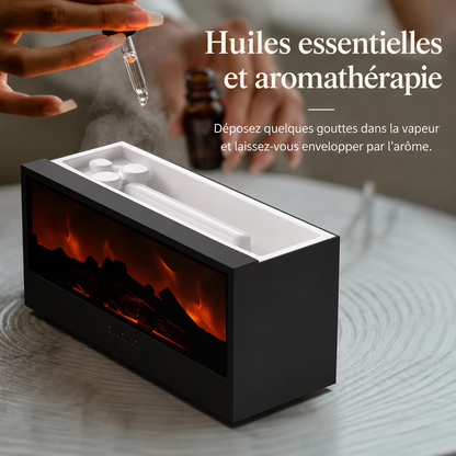 Diffuseur d’arômes à effet flamme avec télécommande