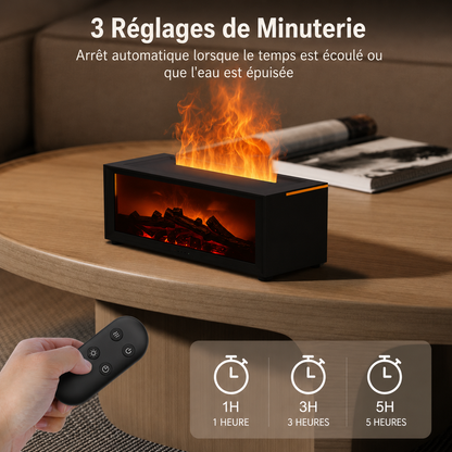Diffuseur d’arômes à effet flamme avec télécommande