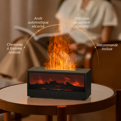 Diffuseur d’arômes à effet flamme avec télécommande
