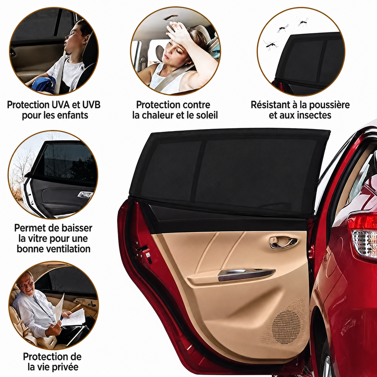 Kit Anti-Chaleur Voiture 2-en-1