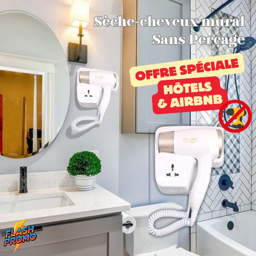 Sèche-Cheveux accrochable Premium 1500W Enzo®Professional