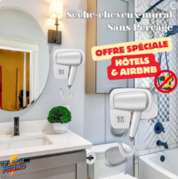 Sèche-Cheveux mural Enzo™ Professional pour Hôtels & Apparts