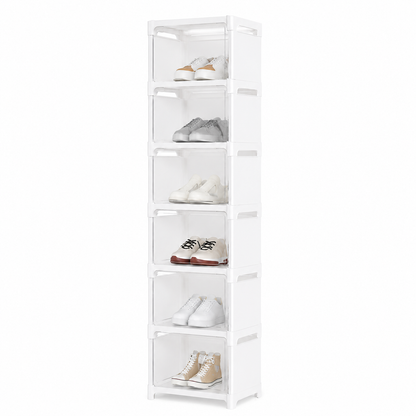 Armoire à Chaussures Transparente Anti-Poussière – 6 Niveaux